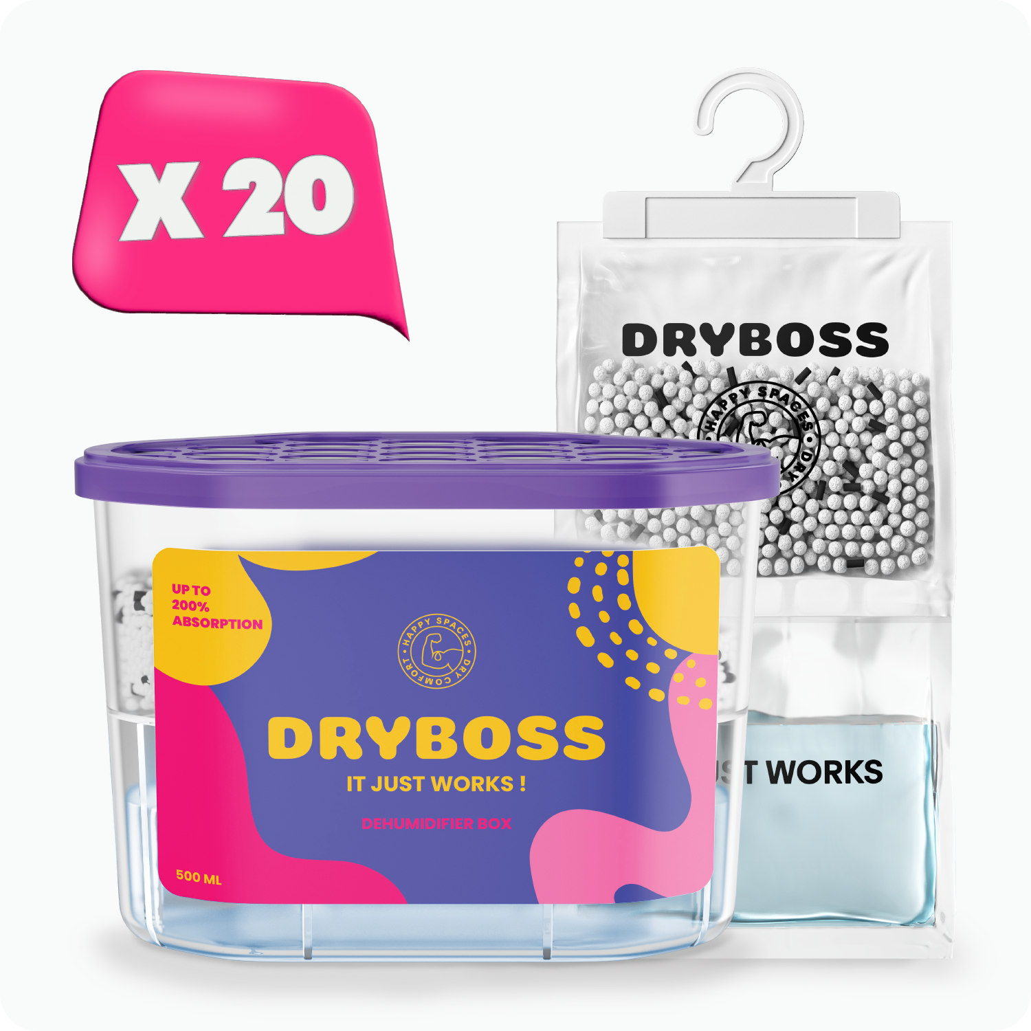 Pack Duo 10 Scatole + 10 Sacchetti Deumidificatori Antiumidità